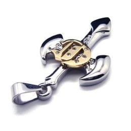 Herenketting Met Hanger Van Puur Titanium En Zwaardkruis