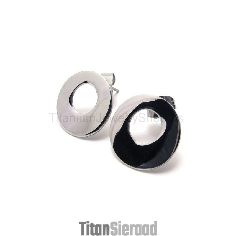 Zilveren Lus Titanium Oorbellen Zilveren Lus Titanium Oorbellen