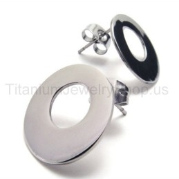 Zilveren Lus Titanium Oorbellen