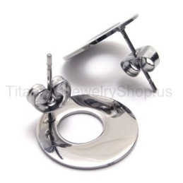 Zilveren Lus Titanium Oorbellen