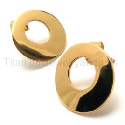 Gouden Titanium Oorbellen