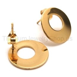 Gouden Titanium Oorbellen