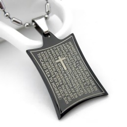 Hangers Van Puur Titanium, Ketting Met Schriftgebedskruis