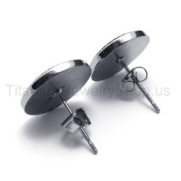 Oorbellen Met Titanium Ingelegde Diamanten