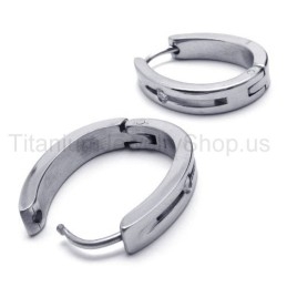 Zilveren Smart Titanium Ingelegde Diamanten Oorbellen