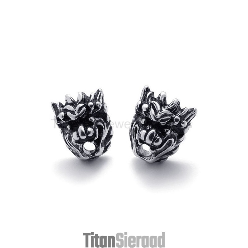 Retro Lion Cool Titanium Oorbellen