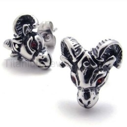 Red Eyes Sheepshead Titanium Oorbellen