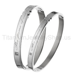 De Vlam Van Onze Liefde Titanium Liefhebbers Armbanden