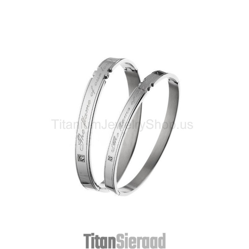 De Vlam Van Onze Liefde Titanium Liefhebbers Armbanden De Vlam Van Onze Liefde Titanium Liefhebbers Armbanden