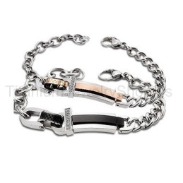 Liefde Voor Altijd Titanium Liefhebbers Armbanden