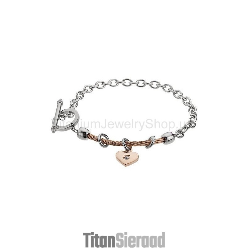 Sweetheart Kabel Titanium Armband Sweetheart Kabel Titanium Armband