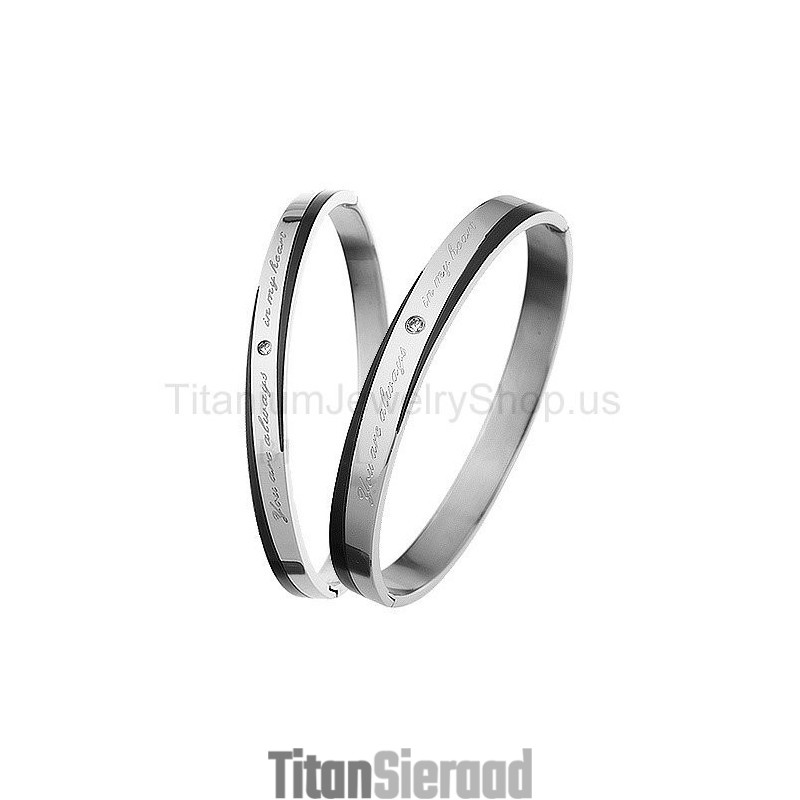 Je Bent Altijd In Mijn Hart Titanium Liefhebbers Armbanden Je Bent Altijd In Mijn Hart Titanium Liefhebbers Armbanden