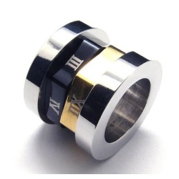 Romeinse Nr. Spinner Titanium Stalen Kettinghanger (Gratis Ketting)