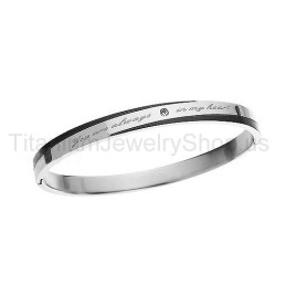 Je Bent Altijd In Mijn Hart Titanium Armband