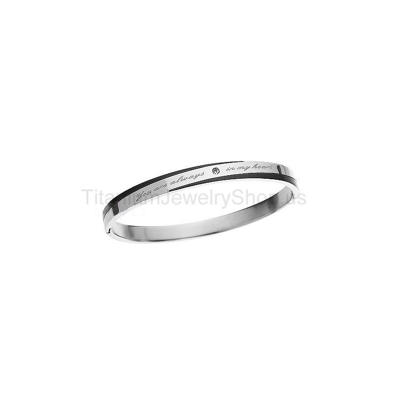 Je Bent Altijd In Mijn Hart Titanium Armband Je Bent Altijd In Mijn Hart Titanium Armband