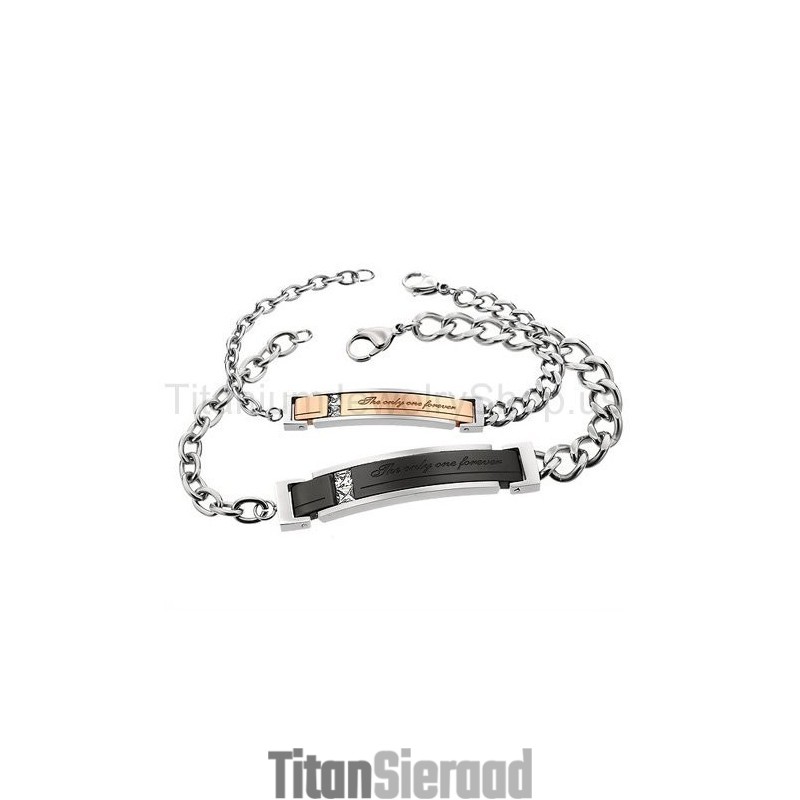 De Only One Forever Titanium Lovers Armbanden De Only One Forever Titanium Lovers Armbanden