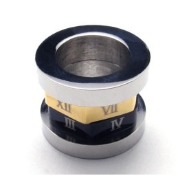 Romeinse Nr. Spinner Titanium Stalen Kettinghanger (Gratis Ketting)