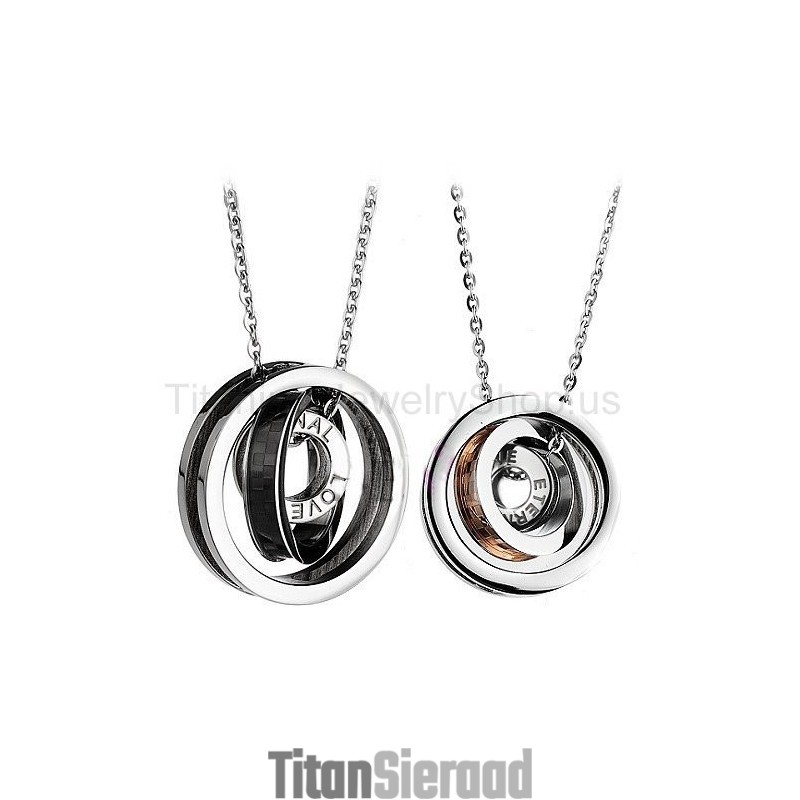 Eeuwige Liefde Drie Cirkels Titanium Lovers Hangers Eeuwige Liefde Drie Cirkels Titanium Lovers Hangers