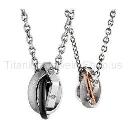 Drie Cirkels Titanium Geliefden Hangers