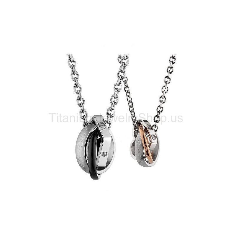 Drie Cirkels Titanium Geliefden Hangers