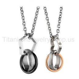 Drie Cirkels Titanium Geliefden Hangers