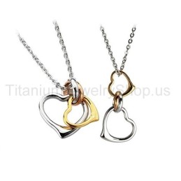 Twee Cirkels Titanium Geliefden Hangers