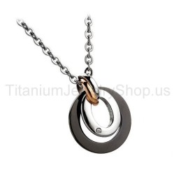 Twee Cirkels Titanium Geliefden Hangers