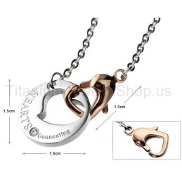 Harten Verbindende Titanium Geliefden Hangers