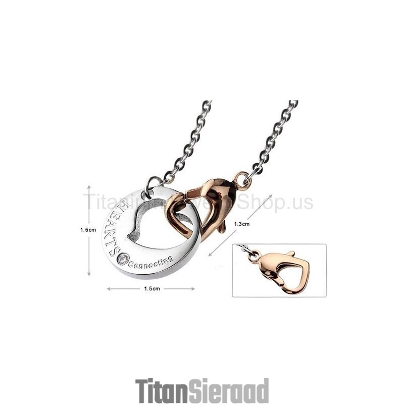 Harten Verbindende Titanium Geliefden Hangers