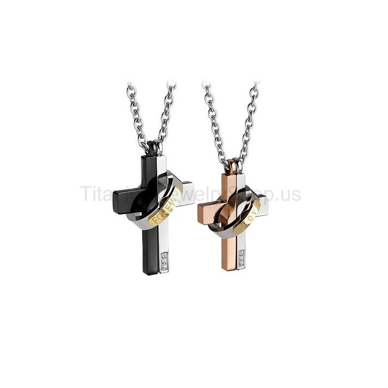 Liefde Voor Altijd Twee Lagen Titanium Minnaarshangers Liefde Voor Altijd Twee Lagen Titanium Minnaarshangers