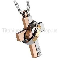 Liefde Voor Altijd Twee Lagen Titanium Minnaarshangers