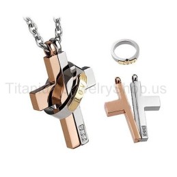 Liefde Voor Altijd Twee Lagen Titanium Minnaarshangers