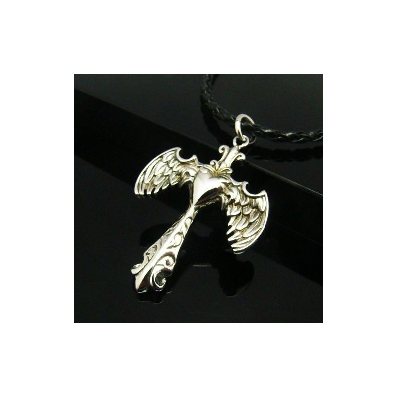 Cool Man Angle Wing Cross Pure Titanium Ketting Hanger Cadeau Cool Man Angle Wing Cross Pure Titanium Ketting Hanger Cadeau