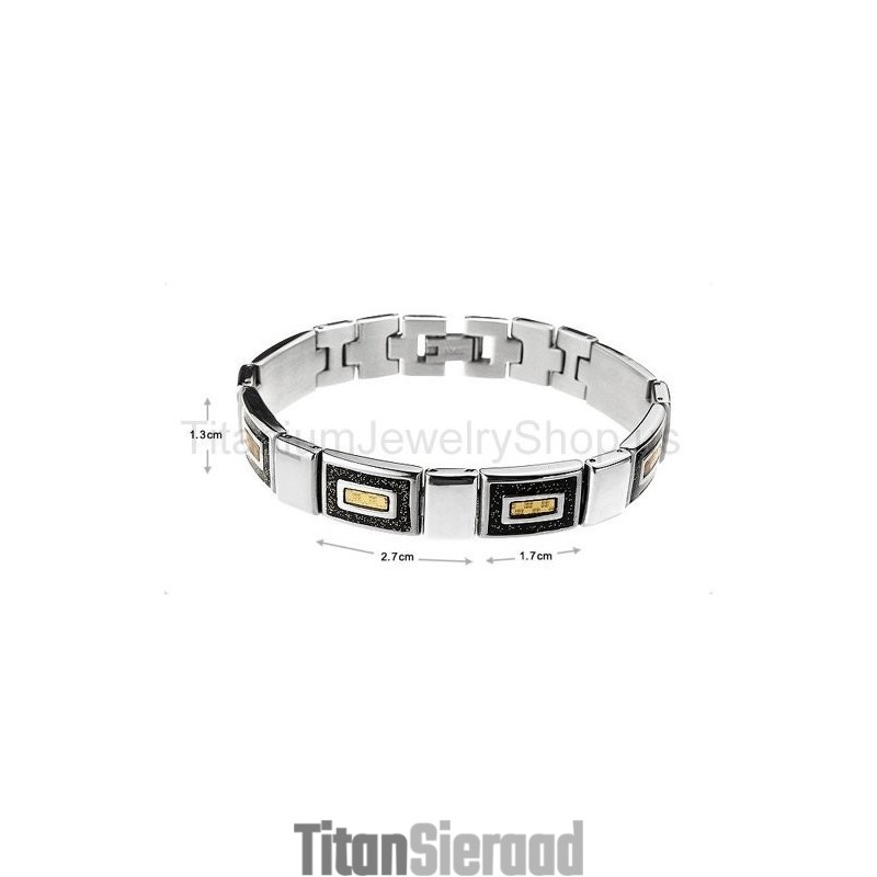 8,5 Inch Titanium Herenarmband