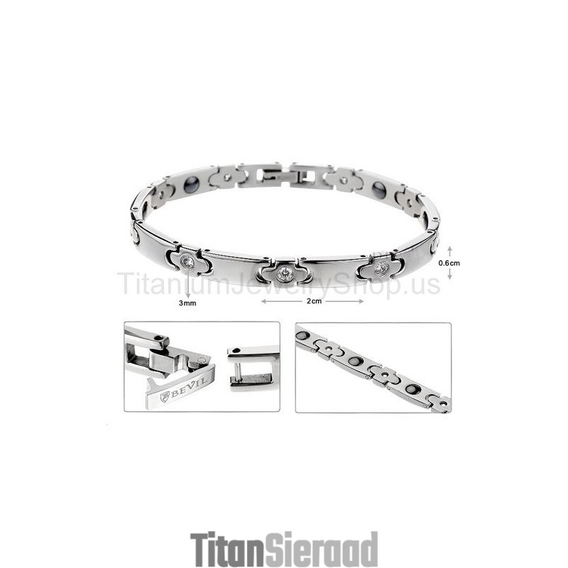 7 Inch Titanium Damesarmband 7 Inch Titanium Damesarmband