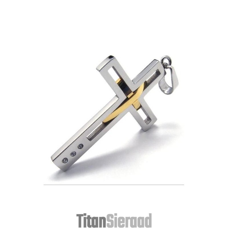 Sutra Man Double Cross Titanium Stalen Hanger