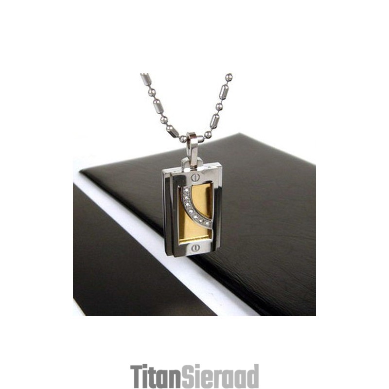 Man Hoogwaardige Edelsteen Puur Titanium Ketting Hanger