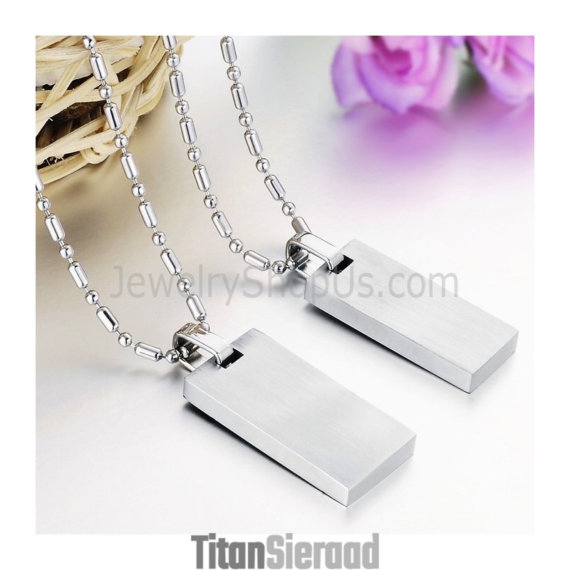 Rechthoekige Hangers Van Titanium Roségoud En Zwart "Make & A Vow" Met Strass-Steentjes En Gratis Kettingen C728 Rechthoekige Hangers Van Titanium Roségoud En Zwart "Make & A Vow" Met Strass-Steentjes En Gratis Kettingen C728