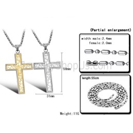 Titanium Goud En Zilver Holle Kruis Hangers En Gratis Kettingen C709