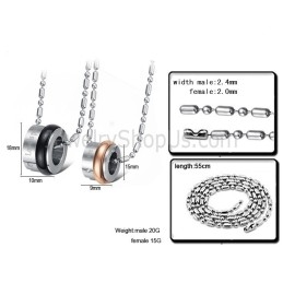 Titanium Lovers Hangers Met Strass En Gratis Kettingen C729