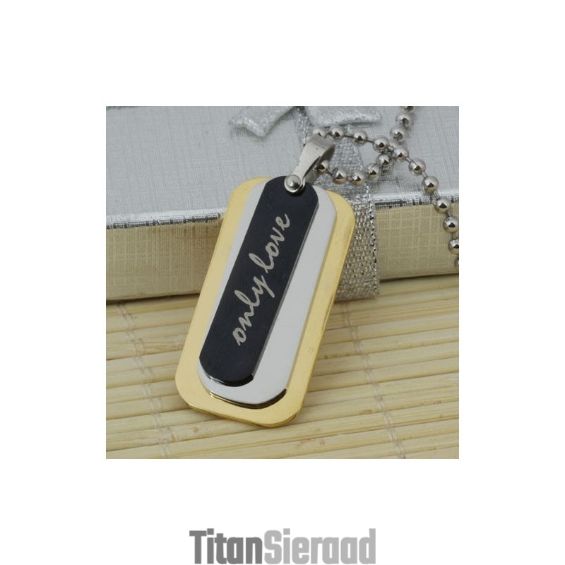 Man 3-Laags Puur Titanium Hanger Ketting Cadeau Gratis Ketting Man 3-Laags Puur Titanium Hanger Ketting Cadeau Gratis Ketting