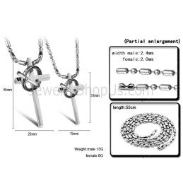 Titanium Zilveren Kruis Hangers Met Strass En Gratis Kettingen Gx724