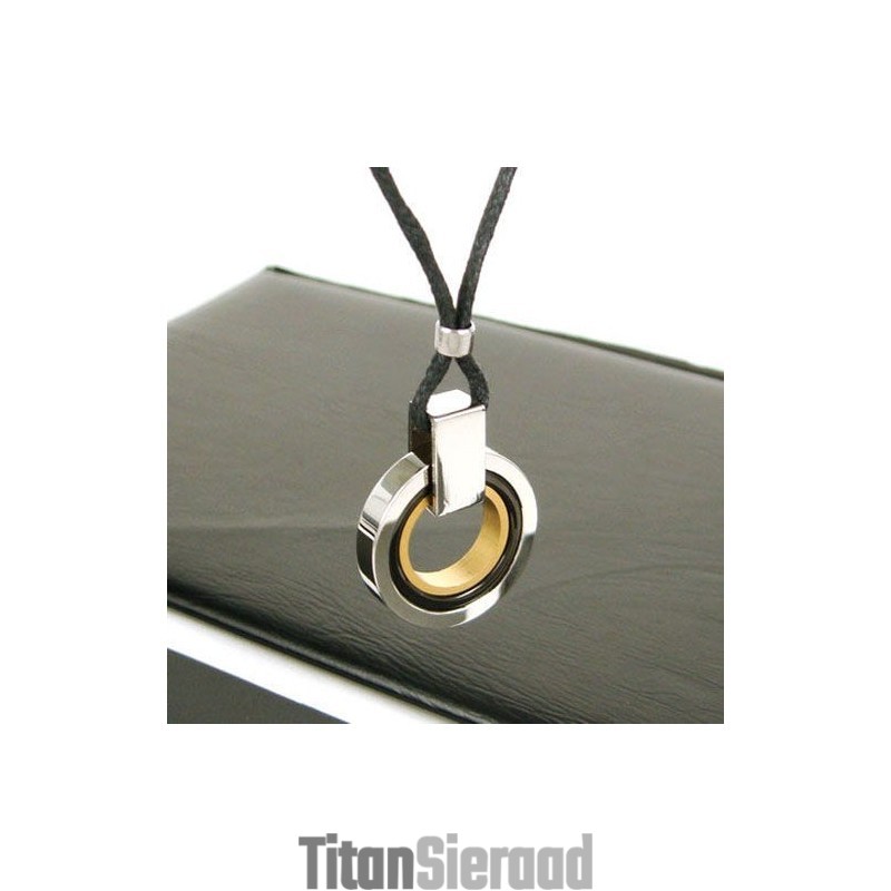 Man 3 Hoop 3 Kleuren Pure Titanium Hanger Ketting Gratis Ketting Man 3 Hoop 3 Kleuren Pure Titanium Hanger Ketting Gratis Ketting