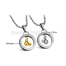 Titanium Zilveren En Gouden Mickey-Hangers Met Gratis Kettingen 264