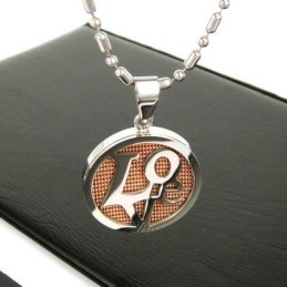 Sutra Man Rosegoud Liefde Pure Titanium Ketting Hanger Cadeau