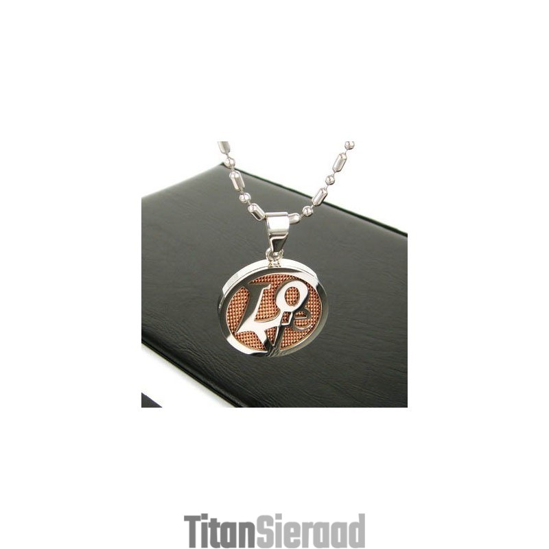 Sutra Man Rosegoud Liefde Pure Titanium Ketting Hanger Cadeau Sutra Man Rosegoud Liefde Pure Titanium Ketting Hanger Cadeau