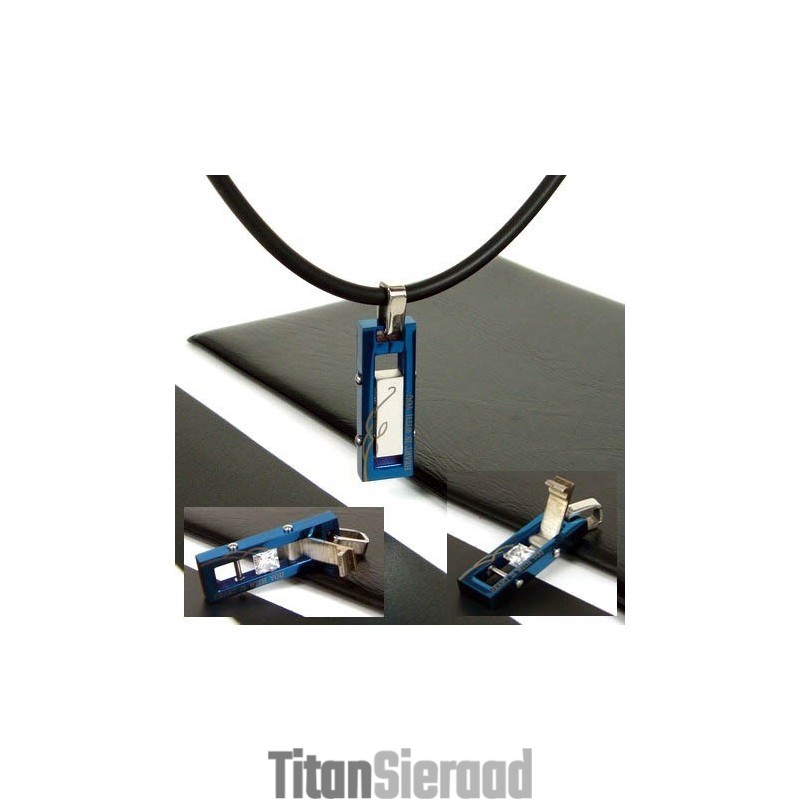 Man Verwisselbare Strip Edelsteen Puur Titanium Hanger Man Verwisselbare Strip Edelsteen Puur Titanium Hanger