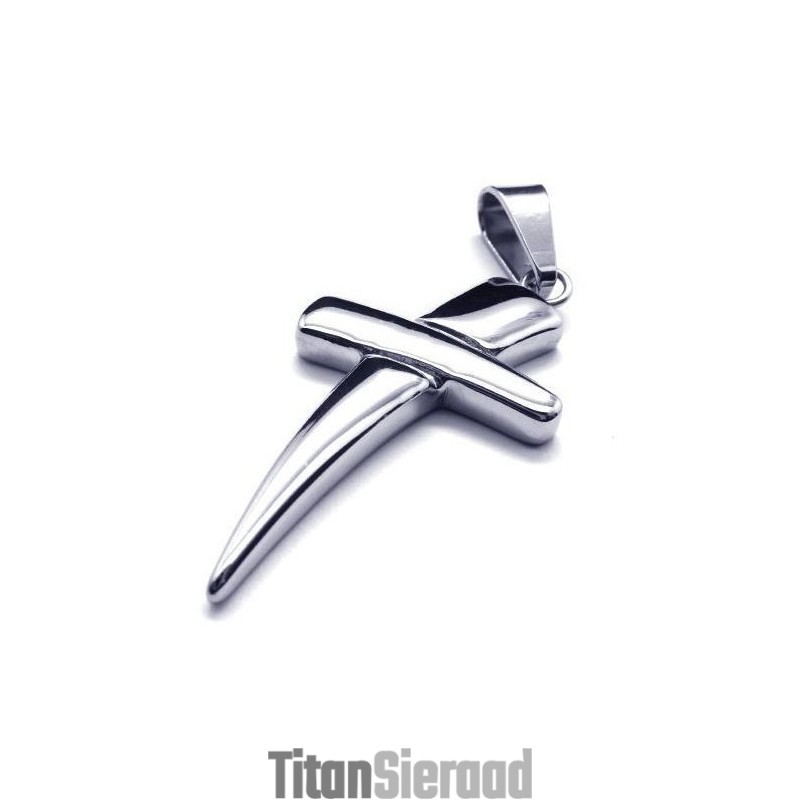 Cool Man Cross Pure Titanium Kruis Hanger Ketting