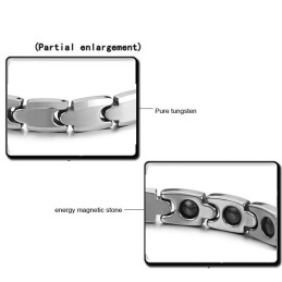 Hoogglanzende Wolfraam Magnetische Energie Gezondheidsarmband C945