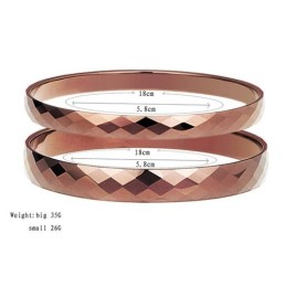 Tungsten Hoogglans Roségouden Armband Koppel Bangles C889